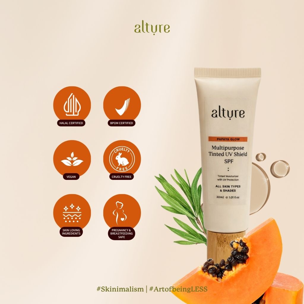 Alture Papaya Glow Multipurpose Tinted UV Shield SPF - Image 5